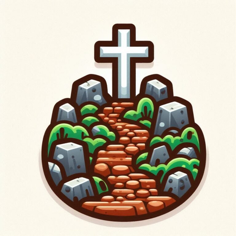 a path leading towards the cross